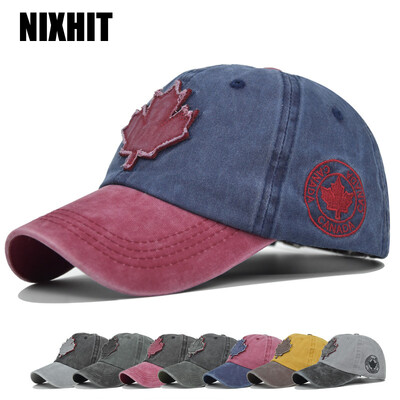 NIXHIT Embroidery CANADA Retro Visor Cepures Vīriešiem Sieviešu Beisbola Cepures Kokvilnas Mīkstas Top Trucker Sporta Kāpšana Pārgājieniem Tēta Cepure A366