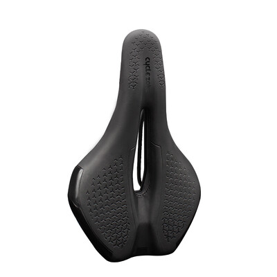 Velosipēda sēdeklis Triecienizturīgs dobs, elpojošs riteņbraukšanas sēdeklis PU neslīdošs ādas spilvens viegls MTB šosejas velosipēda sēdekļu aksesuārs