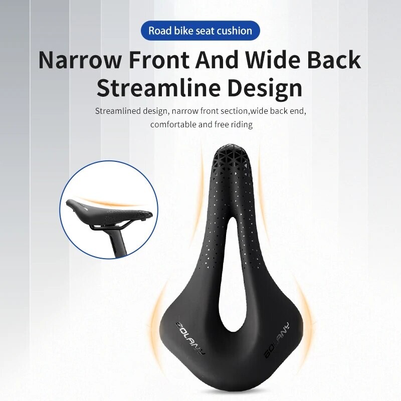 Sedlo na bicykel BOLANY z PU kože, ultraľahké, priedušné, pohodlné, sedlo na MTB bicykel pre príslušenstvo k bicyklom