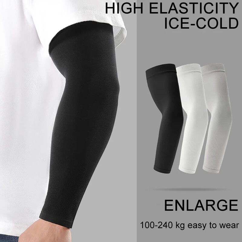 1 par UPF50+ Summer Cool Feeling Rukavi za ruke Žene Biciklizam Trčanje Ribolov Narukavi Muškarci Prozračna ledena svilena krema za sunčanje Unisex