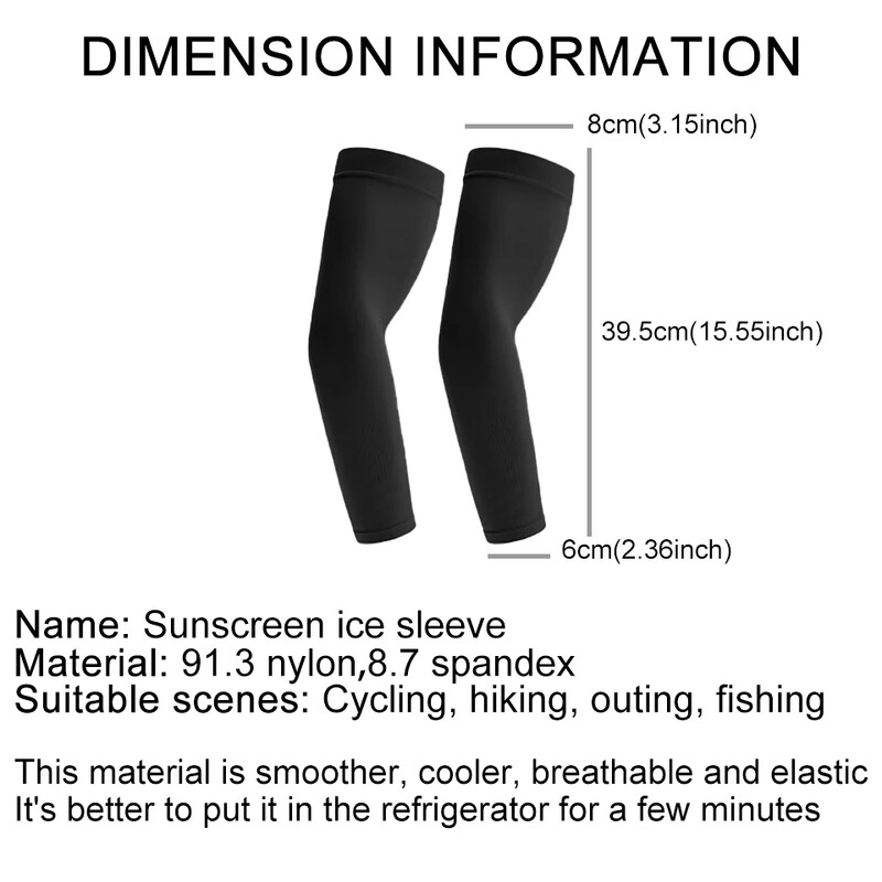 1 par UPF50+ Summer Cool Feeling Rukavi za ruke Žene Biciklizam Trčanje Ribolov Narukavi Muškarci Prozračna ledena svilena krema za sunčanje Unisex