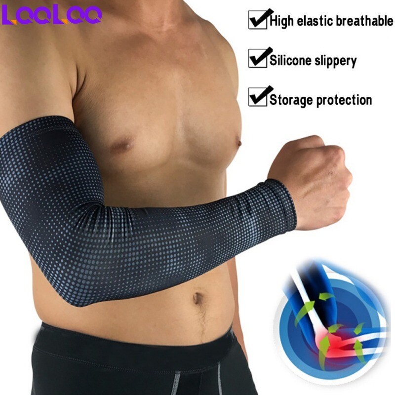 1 gab. Elpojošas UV aizsardzības roku uzmavas ar dzesēšanas aizsardzību pret sauli riteņbraukšanai, skriešanai, golfam ārā, vīriešiem un sievietēm