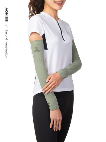 AONIJIE E4122 One Pair Αντηλιακό Quick Dry Ice Sleeves, Sun Sleeves cover with Thumb Thumb for Trail Marathon, Running, Riding