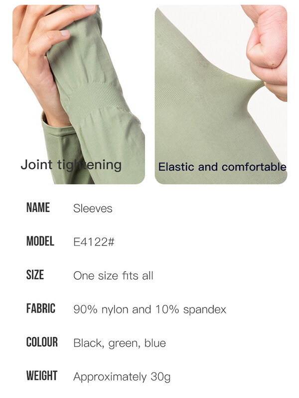 AONIJIE E4122 viens pāris ātri nožūstošu saules aizsargkrēmu ledus uzmavas, saules piedurkņu pārvalks ar īkšķa atveri taku maratonam, skriešanai, jāšanai