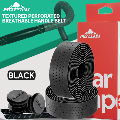 MOTSUV Ταινία τιμονιού ποδηλάτου δρόμου PU EVA Λουράκι λαβής υψηλής ελαστικότητας, Αντιολισθητική ποδηλασία με βύσμα λαβής Αξεσουάρ ποδηλάτου