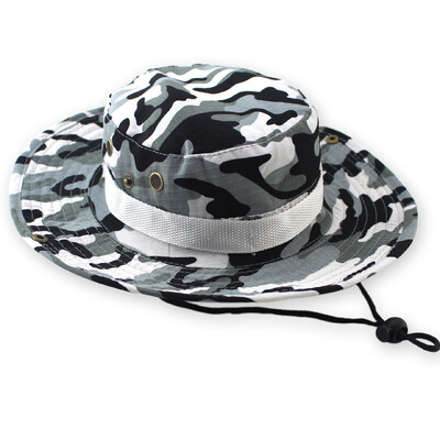 Camuflaj Bonnie Pălării Bărbați Tactice armata Pălării cu găleată Militar Panama Vară Căciuli cu găleată Vânătoare Drumeții Camo în aer liber Protejează soarele