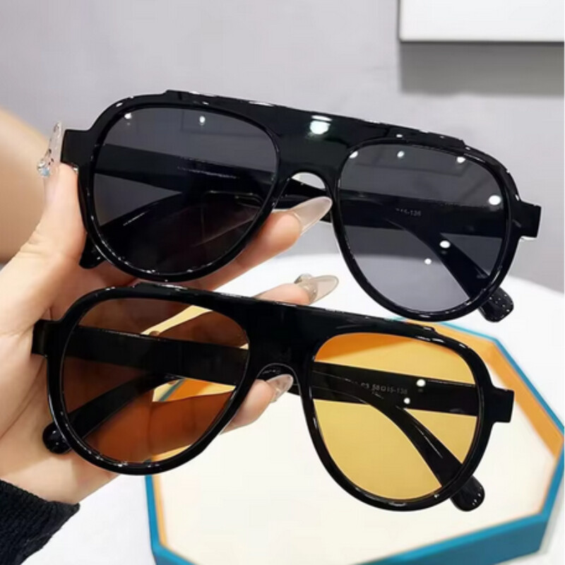 2024 Ochelari de soare la modă nouă, bărbați, femei, ochelari retro cu cadru mare, protecție UV pentru ochelari de călătorie în aer liber Ochelari de alpinism