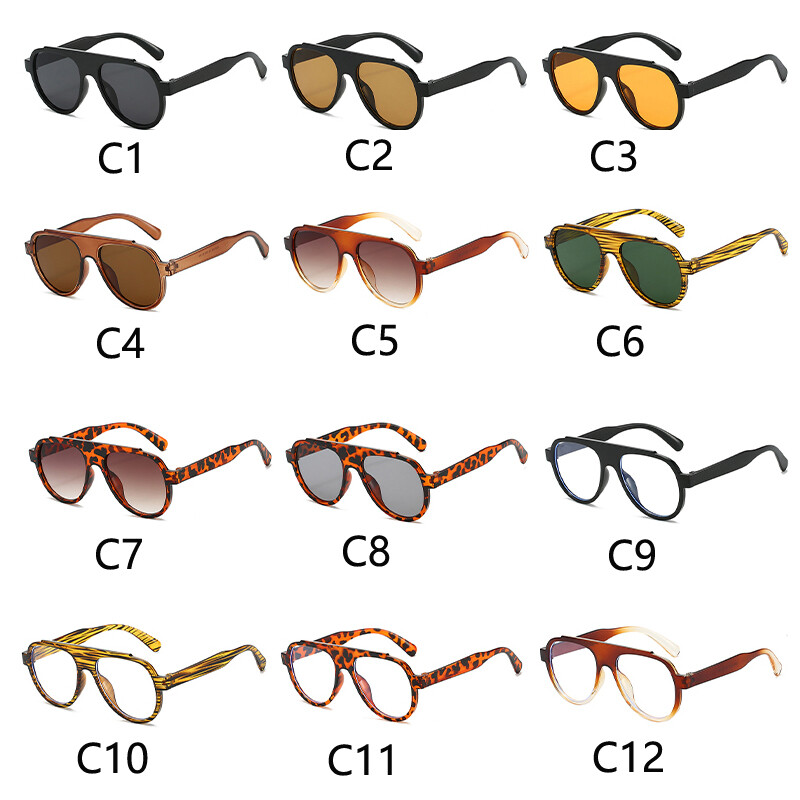 2024 Ochelari de soare la modă nouă, bărbați, femei, ochelari retro cu cadru mare, protecție UV pentru ochelari de călătorie în aer liber Ochelari de alpinism