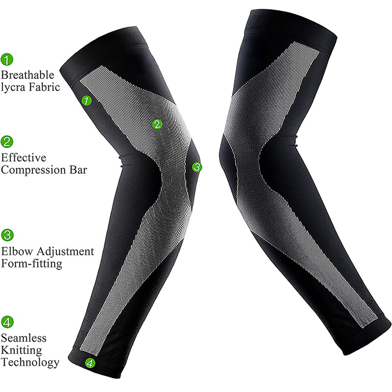 1 pereche de mâneci de compresie pentru braț sport baschet ciclism încălzitor de braț de vară alergare protecție UV volei benzi de protecție solară