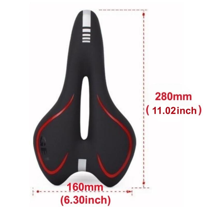 Gel de siliciu din piele PU de munte Mtb Road Șa de bicicletă cu pernă de șa de bicicletă goală respirabilă