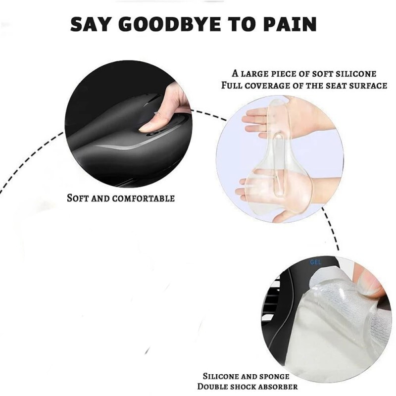 Gel de siliciu din piele PU de munte Mtb Road Șa de bicicletă cu pernă de șa de bicicletă goală respirabilă