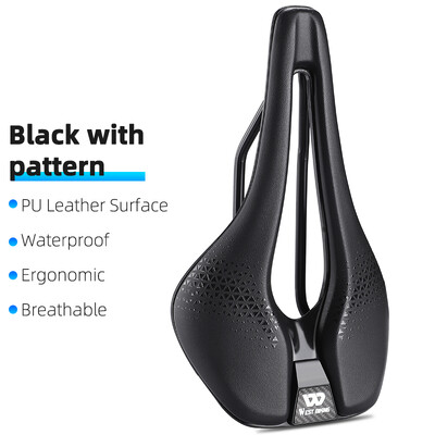 WEST BIKING Șa de bicicletă cu nas scurt, pernă de bicicletă ergonomică, respirabilă, impermeabilă, scaun pentru ciclism, accesorii pentru bicicletă