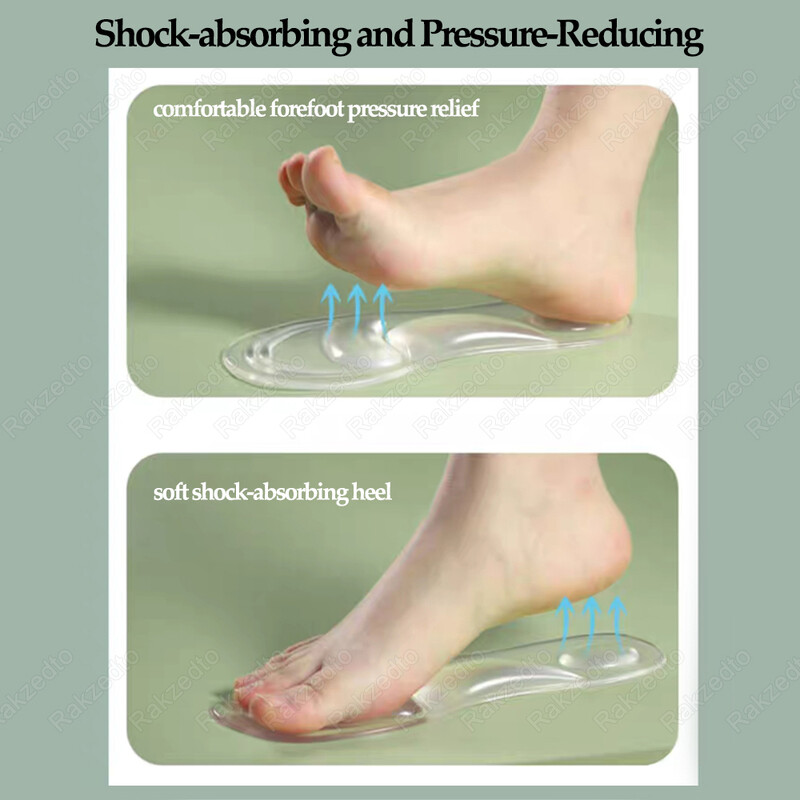 Medicīniskās silikona ortopēdiskās zolītes apaviem Sieviešu plakanās pēdas velves atbalsta zolītes plantāra fascīta pēdu masāžas gēla apavu spilventiņai