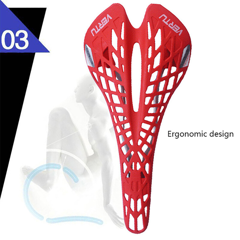 Șa de bicicletă din plastic super ușoară Scaun de șa de bicicletă de munte MTB Pernă PVC Sillin Bicicleta 5 culori Piese de ciclism Agent din fabrică