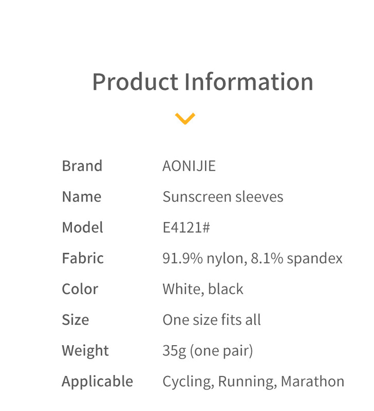 AONIJIE E4121 O pereche de protecție solară pentru gheață, capac de soare care acoperă gaura pentru degetul mare, folosit pentru maraton, alergare, pescuit