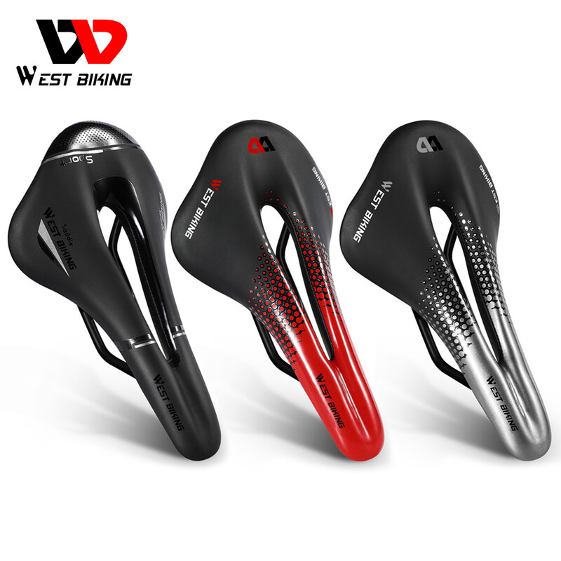 Șa de bicicletă Gel MTB Mountain Road Ciclism Scaun pentru bărbați, femei, piele PU, silicon, confortabil, moale, rezistent la șocuri, pernă de bicicletă