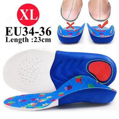 EiD Bērnu apavi Ortopēdiskās zolītes sporta plakanās pēdas velves atbalstam O/X Kāju koriģēts Kids Ortozes paliktņi Pēdu kopšanas ieliktņi