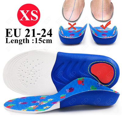 EiD Bērnu apavi Ortopēdiskās zolītes sporta plakanās pēdas velves atbalstam O/X Kāju koriģēts Kids Ortozes paliktņi Pēdu kopšanas ieliktņi