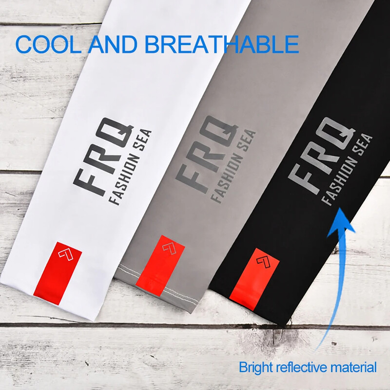 1 pereche de mâneci de braț UPF50+ Alergare Pescuit Cremă solară Suport de braț Senzație de răcoare Respirabil Mătase de gheață Ciclism Oversleeve Bărbați Femei