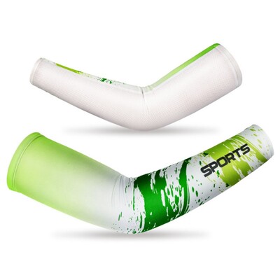 Bărbați, femei, 2 buc. Încălzitoare de brațe mâneci Cool Sport Ciclism Alergare Bicicletă UV Protecție solară Manșetă Manșon de protecție pentru biciclete *