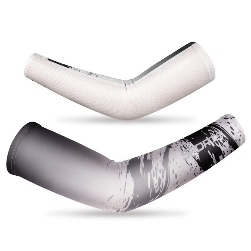 Bărbați, femei, 2 buc. Încălzitoare de brațe mâneci Cool Sport Ciclism Alergare Bicicletă UV Protecție solară Manșetă Manșon de protecție pentru biciclete *