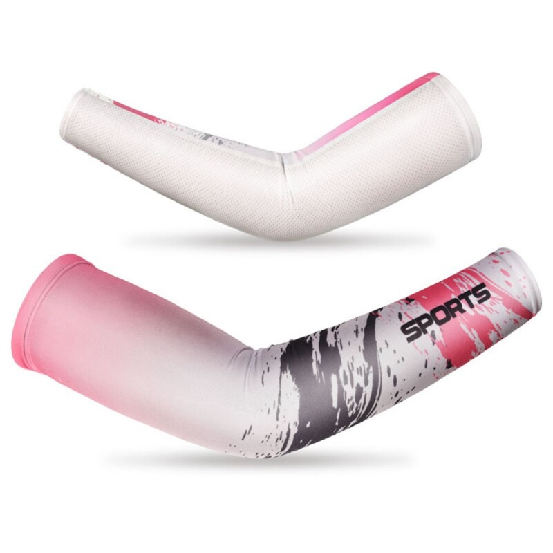 Bărbați, femei, 2 buc. Încălzitoare de brațe mâneci Cool Sport Ciclism Alergare Bicicletă UV Protecție solară Manșetă Manșon de protecție pentru biciclete *