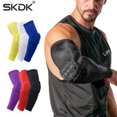 SKDK 1PC Alergare Baschet Fitness Încălzitoare de brațe Design de fagure Respirabil Confort Protector pentru cot de mână Gym Workout Protector pentru cot