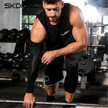 SKDK 1PC Running Basketball Fitness Arm Warmers Honeycomb Design Αναπνέει Άνεση Προστασία αγκώνων Χεριών Γυμναστική Προπόνηση αγκώνων