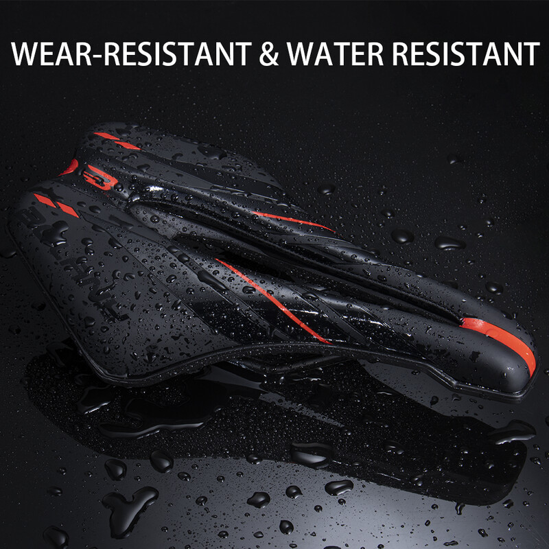 BOLANY Șa de bicicletă Pernă din burete din piele PU MTB Scaun de cursă pentru bicicletă Gel suprafață de mare Respirabil rezistent la șocuri Accesorii pentru ciclism