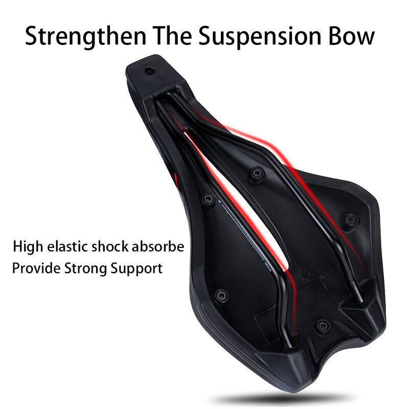 BOLANY Șa de bicicletă Pernă din burete din piele PU MTB Scaun de cursă pentru bicicletă Gel suprafață de mare Respirabil rezistent la șocuri Accesorii pentru ciclism