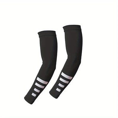 1 pereche de mâneci de vară cu protecție UV la soare pentru femei, reflectorizante de noapte, ciclism, alergare, încălzitoare de brațe, acoperă pentru bărbați, apărătoare de brațe pentru sport.