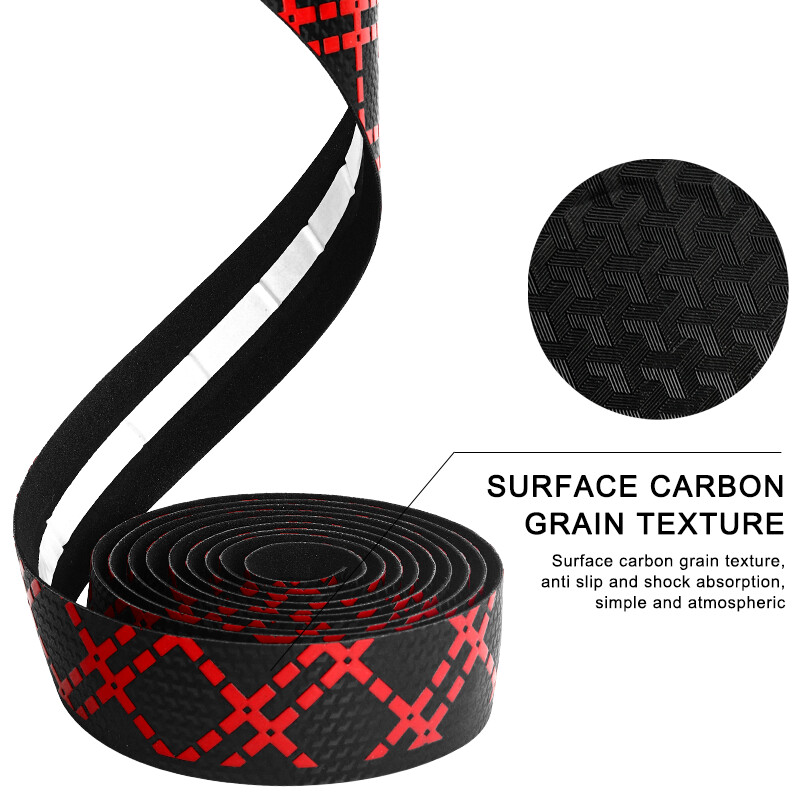 Bandă de ghidon de bicicletă cu 2 dop de bară Absorbție anti-alunecare a șocurilor Curele de înfășurare pentru bicicletă de drum Pu+Eva Bandă de prindere de curse Confortabil Moale