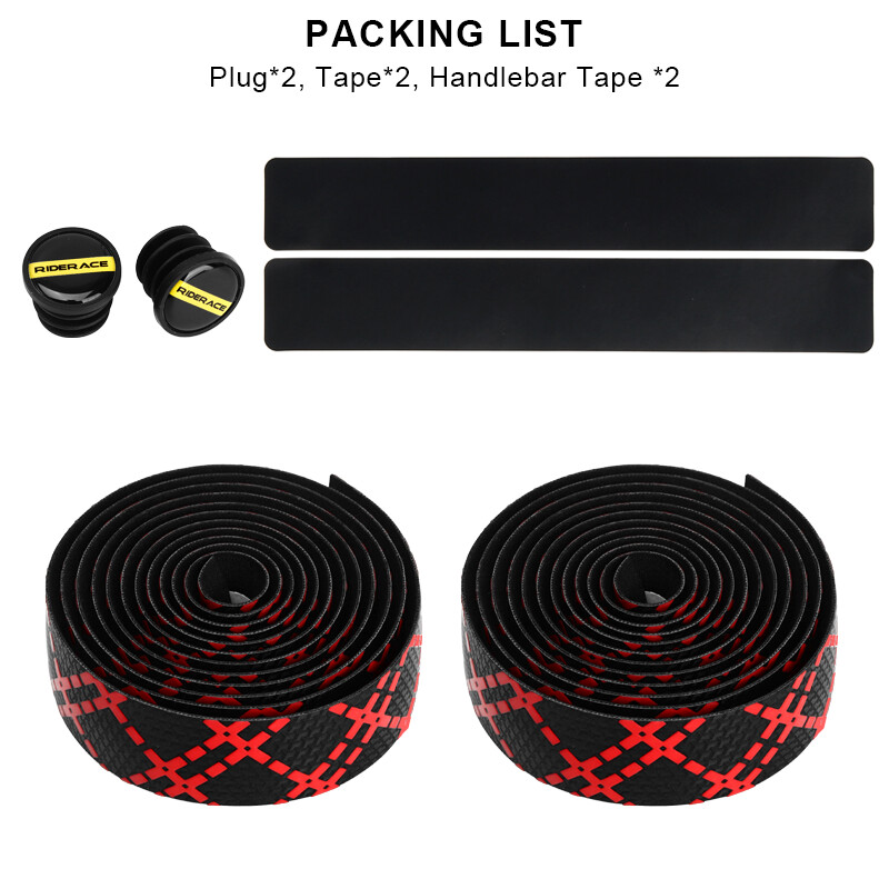 Bandă de ghidon de bicicletă cu 2 dop de bară Absorbție anti-alunecare a șocurilor Curele de înfășurare pentru bicicletă de drum Pu+Eva Bandă de prindere de curse Confortabil Moale