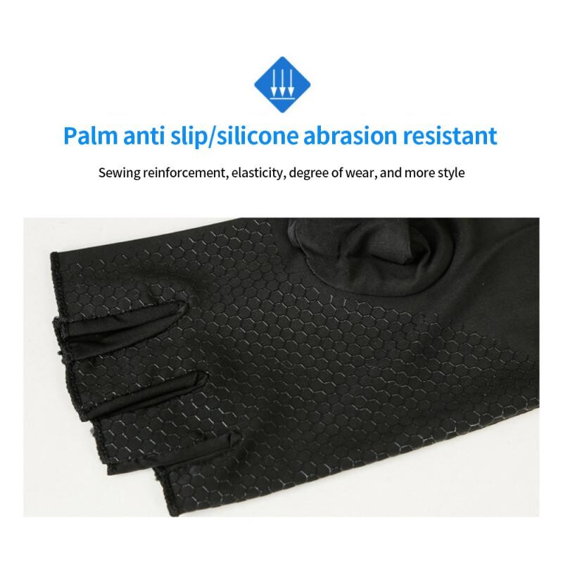 Mâneci cu cinci degete pentru braț de gheață de protecție solară, respirabil, încălzitor de brațe, sport în aer liber, călărie, alergare, mătase rece, mâneci de braț, încălzitoare de brațe.