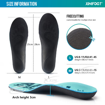 【Xxin】EVA Orthotic Sports Insole Insert Pad Shoe Pad Arch Support Heel Cushion Unisex Foot Care size 35-46