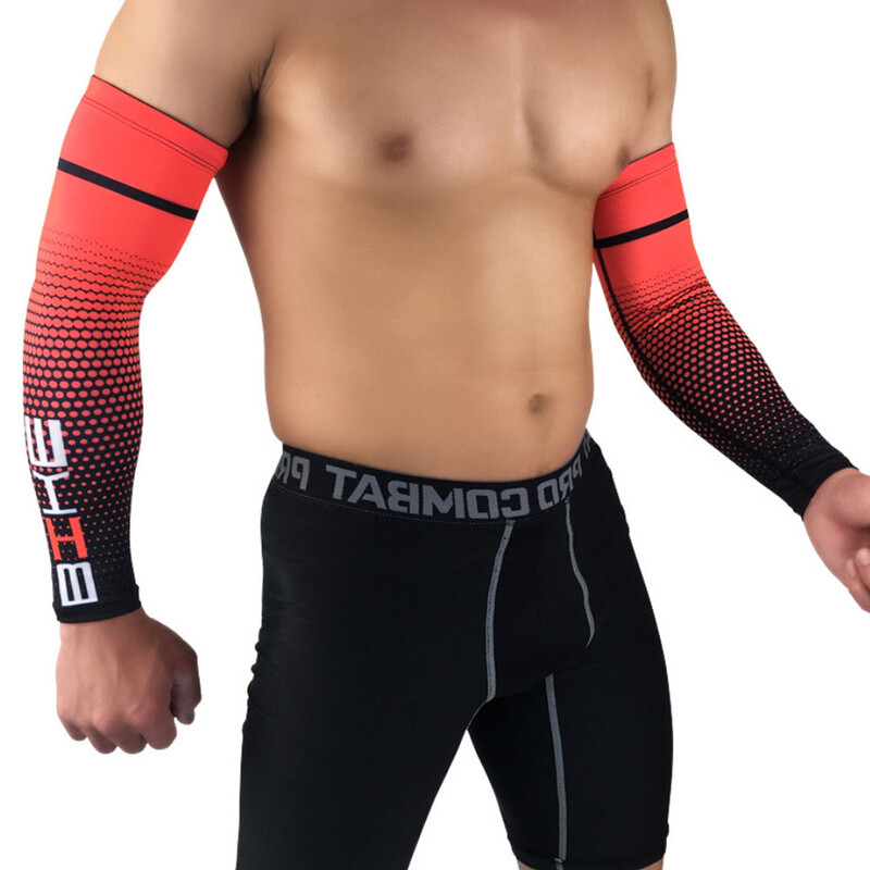 1 buc. Încălzitor de braț de compresie pentru bărbați, protecție UV pentru soare, mânecă de braț, alergare, ciclism, bicicletă, baschet, pescuit, golf, volei, capac de mână