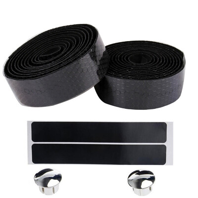 Bandă pentru ghidon pentru bicicletă Rutieră Gel de siliciu anti-alunecare EVA Absorbție de șoc Bandă pentru mâner Ciclism Înfășurare Dop de capăt