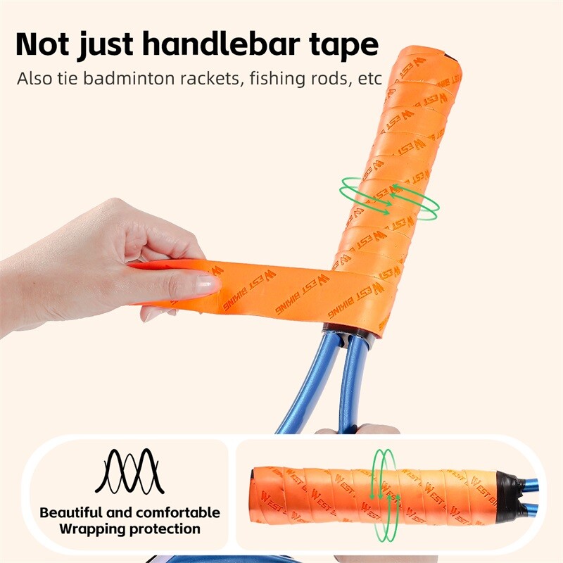 WEST BIKING Bandă de ghidon pentru bicicletă de drum Alungește MTB Banda de bară pentru bicicletă de drum Banda anti-alunecare Banda de prindere cu absorbție a șocurilor Accesorii pentru biciclete