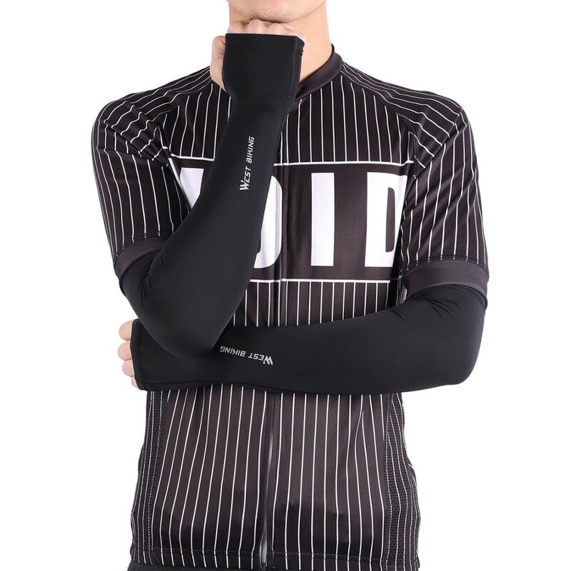 WEST BIKING Mâneci de braț Ciclism Port de braț de vară Alergare Baschet Benzi de protecție UV Mâneci de sport în aer liber din material de mătase de gheață