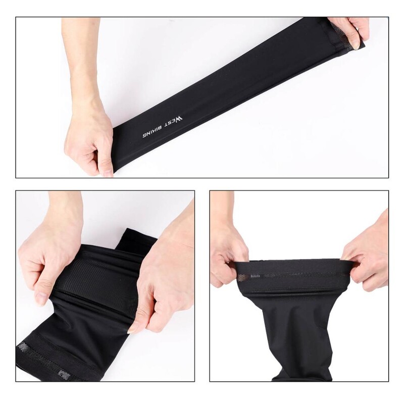 WEST BIKING Mâneci de braț Ciclism Port de braț de vară Alergare Baschet Benzi de protecție UV Mâneci de sport în aer liber din material de mătase de gheață