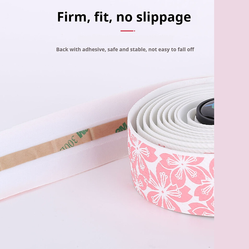 ESLNF benzi pentru ghidon pentru bicicletă de șosea, flori de cireș, mânere pentru ciclism, înveliș anti-șoc, mâner pentru ciclism, curele de bară cu dopuri de bară