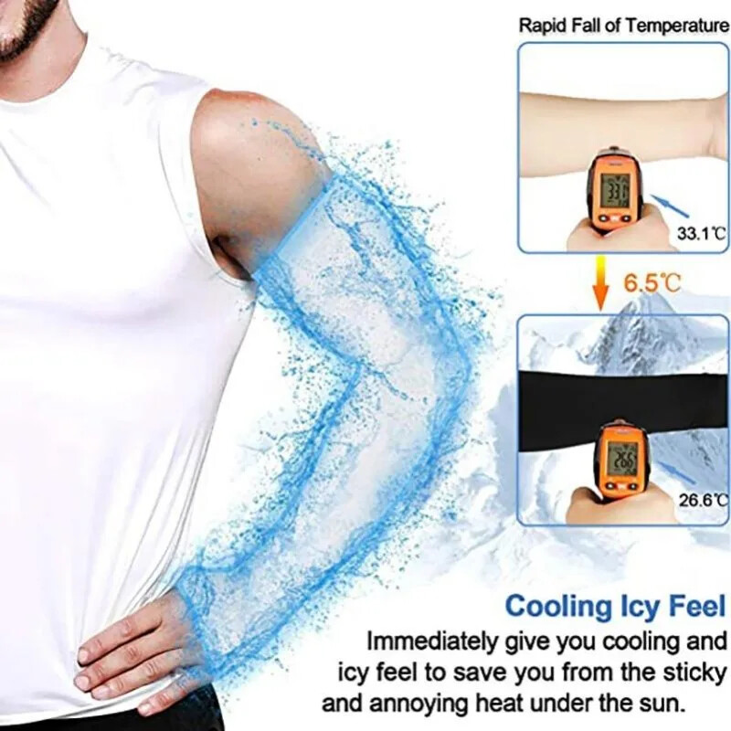 Maneci de brat cu protectie UV solara, husa de racire pentru mana, incalzita pentru golf, ciclism, pescuit, alergare, sport, 7 culori