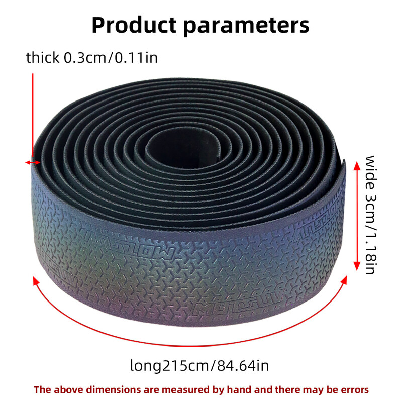 MOTSUV Road Bicicletă Decolorare Bandă pentru ghidon, Color reflectorizant pentru bicicletă PU EVA Ciclism Amortizare Anti-vibrație Accesorii pentru biciclete