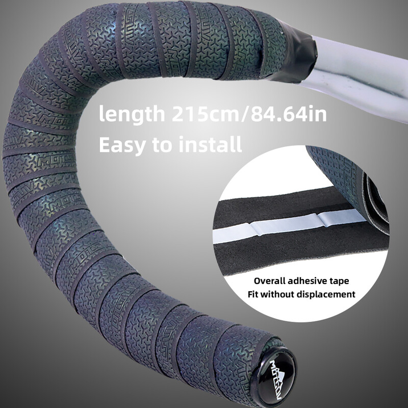 MOTSUV Road Bicicletă Decolorare Bandă pentru ghidon, Color reflectorizant pentru bicicletă PU EVA Ciclism Amortizare Anti-vibrație Accesorii pentru biciclete