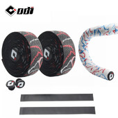 1 pereche PU EVA capac colorat pentru ghidon anti-alunecare ODI bandă moale pentru mâner pentru șoc pentru bicicletă de drum, accesorii pentru biciclete