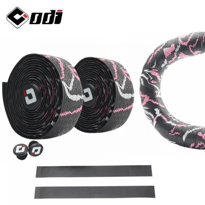 1 pereche PU EVA capac colorat pentru ghidon anti-alunecare ODI bandă moale pentru mâner pentru șoc pentru bicicletă de drum, accesorii pentru biciclete