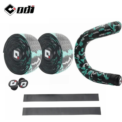 1 pereche PU EVA capac colorat pentru ghidon anti-alunecare ODI bandă moale pentru mâner pentru șoc pentru bicicletă de drum, accesorii pentru biciclete