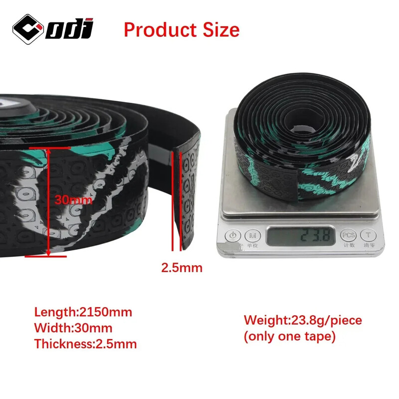 1 pereche PU EVA capac colorat pentru ghidon anti-alunecare ODI bandă moale pentru mâner pentru șoc pentru bicicletă de drum, accesorii pentru biciclete