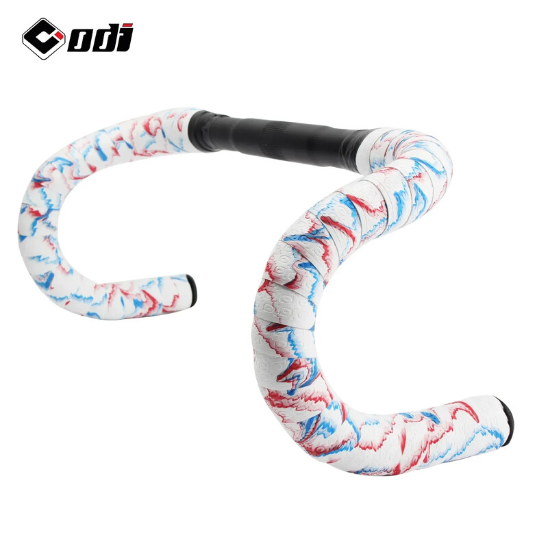 1 pereche PU EVA capac colorat pentru ghidon anti-alunecare ODI bandă moale pentru mâner pentru șoc pentru bicicletă de drum, accesorii pentru biciclete