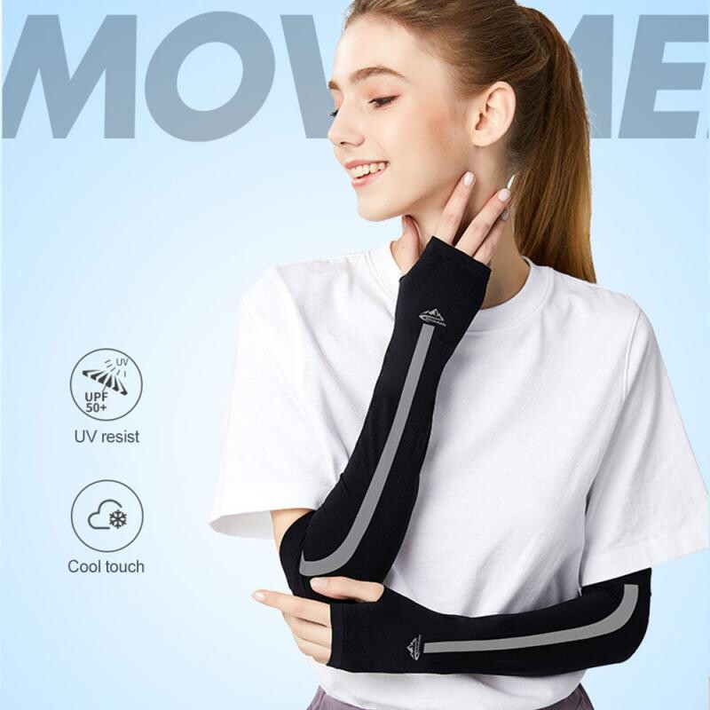 Mâneci sport din mătase de gheață Cremă solară Protecție UV Protecție solară Ciclism în aer liber Alergare Sală de fitness Răcire Husă de braț de vară